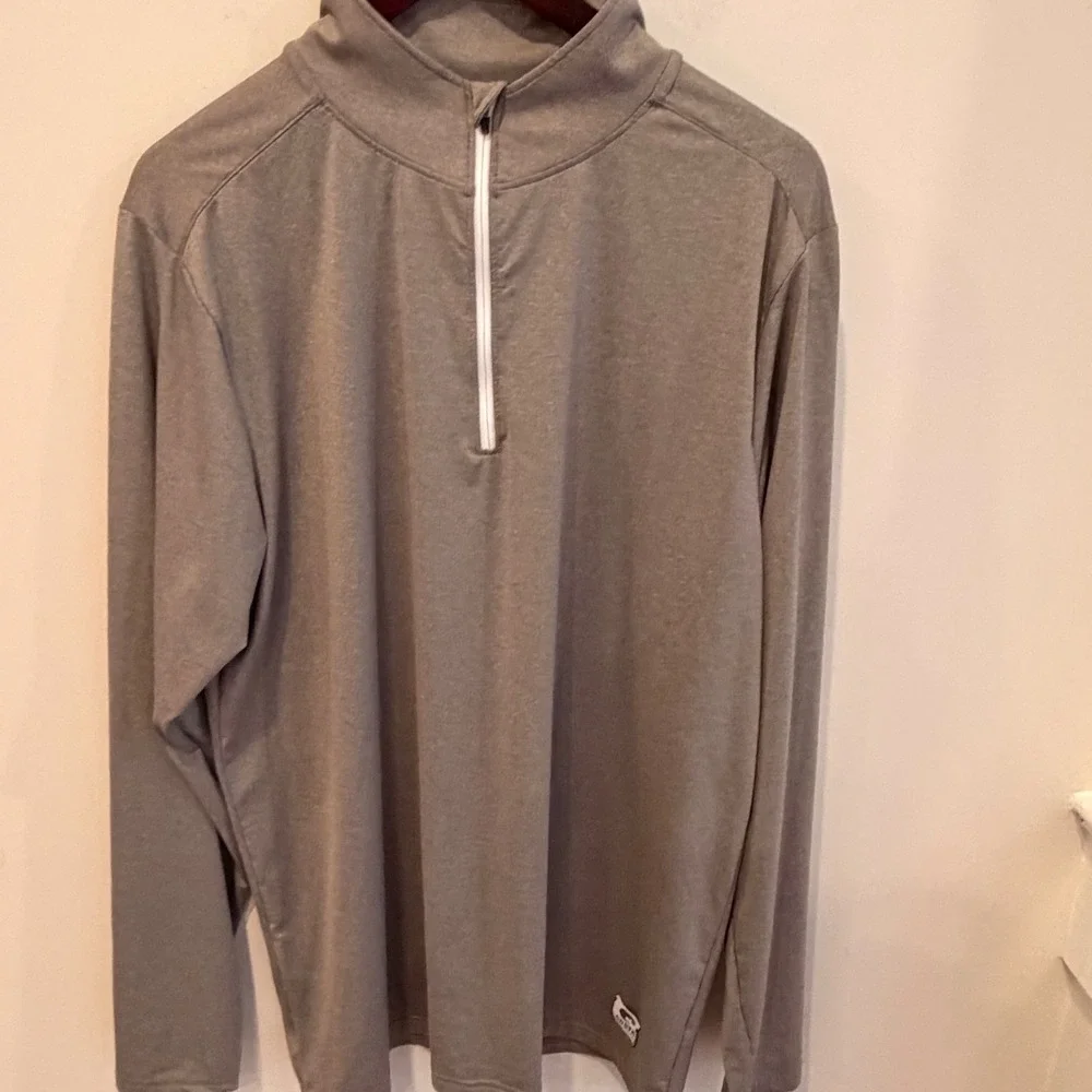 Costa Del Mar Mens‎ XL Gray Heather Quarter Zip Performance Pullover Long Sleeve